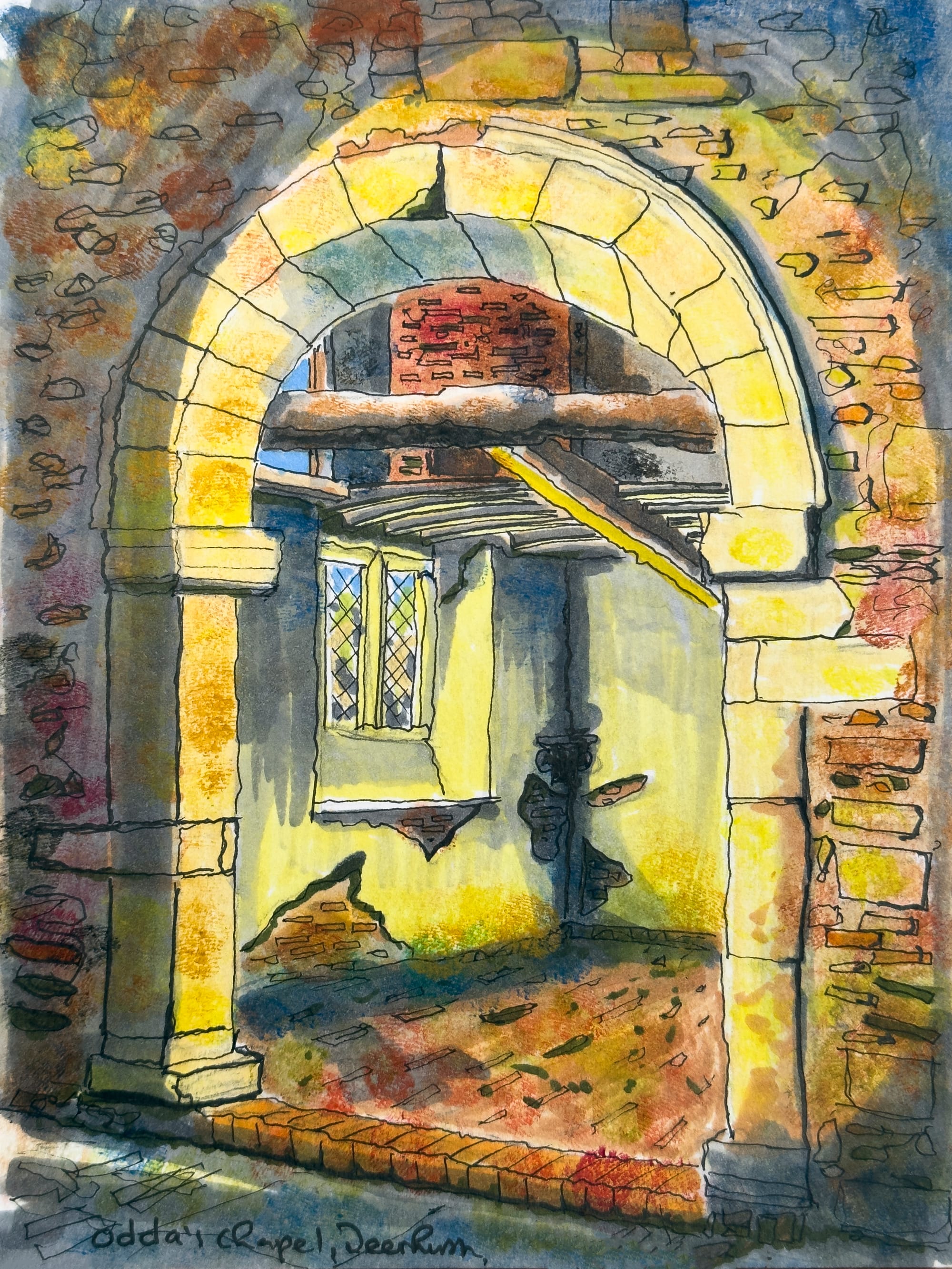 🎨 Atelier: Saxon Odda's Chapel. Signed, Limited Edition Print of 25no.