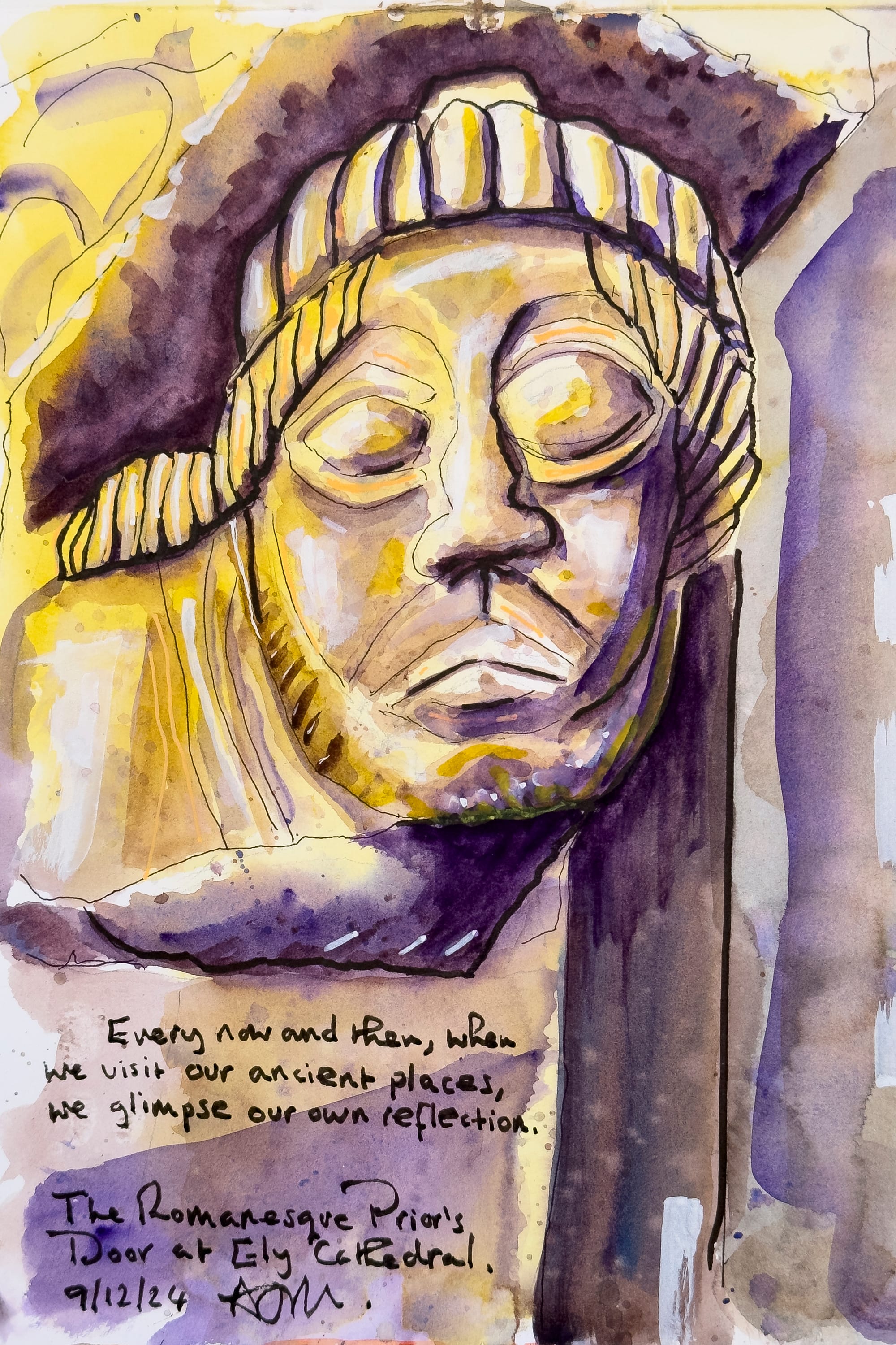 🎨 Atelier: An Opportunity to Own My Original Artwork: The Face from The Prior's Door, Ely Cathedral.