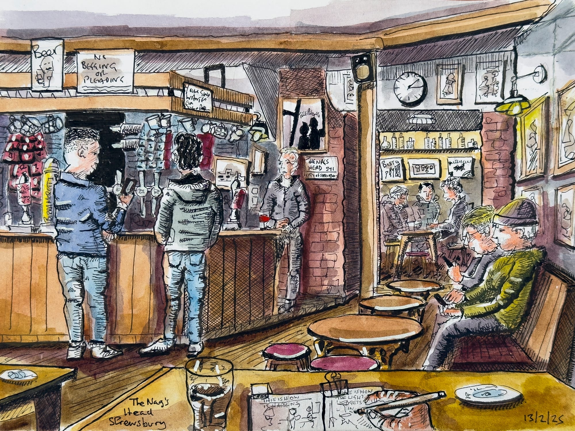 🎨 Atelier: The Nag's Head, Shrewsbury. Signed, Limited Edition Print of 50no.