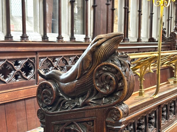 🟨 Treasure Hoard Entry: The Whale Carving at Exeter Cathedral