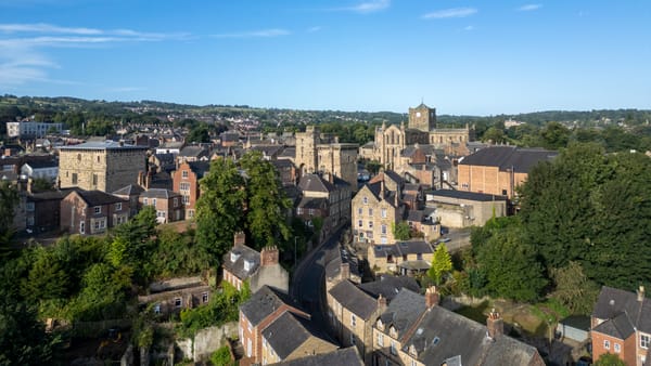 Aerial Video of Hexham Abbey, Northumberland.