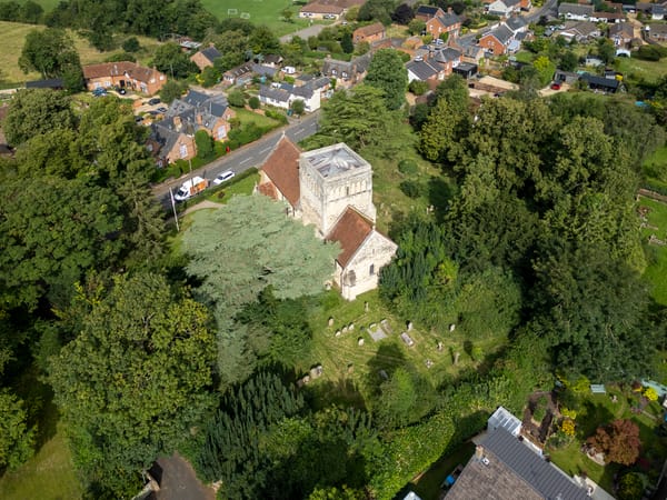 Aerial Video of St. Michael and All Angels, Stewkley, Buckinghamshire.