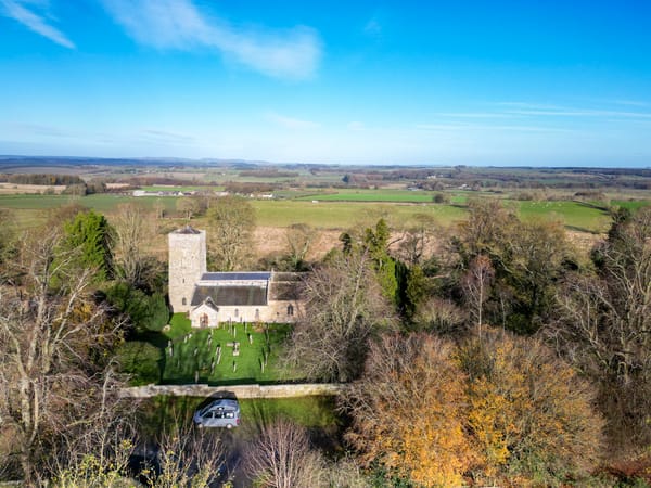 Aerial Video of St. Andrew, Bolam, Northumberland